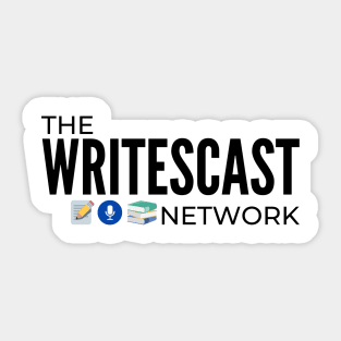 The Writescast Network - Classic Black Logo Sticker